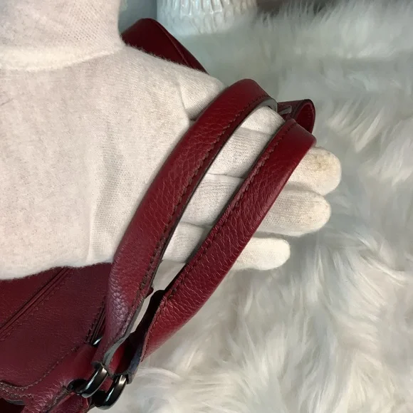 📛SOLD ON E..Y📛 🛍 CLASSIC CARTIER Burgundy Leather Marcello de Cartier Handbag - Picture 11 of 15